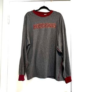 VTG 90’s Y2K 3X Mecca 13 Hip Hop Red & Grey Pullover Red Stitch Oversized Top.